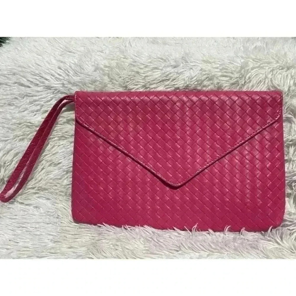 𝅺bright Pink  Envelope Clutch‎  Bag - Picture 1 of 7